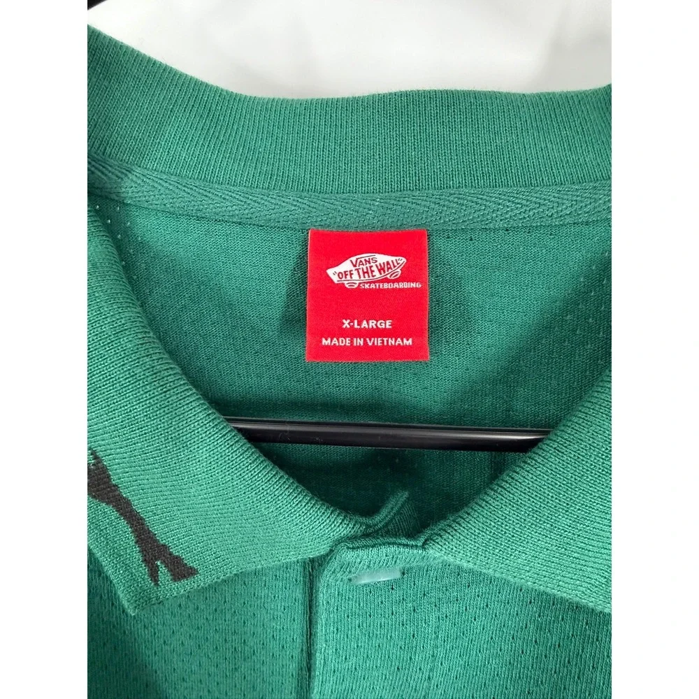 Vans Skate Mesh Polo Shirt Men Skateboarding Breathability Loose Fit Size XL